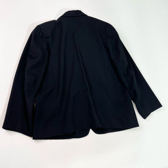 J.Crew Single Button Blazer Womens 14 Black Wool Notch Lapel Lined Pockets - Picture 7 of 8